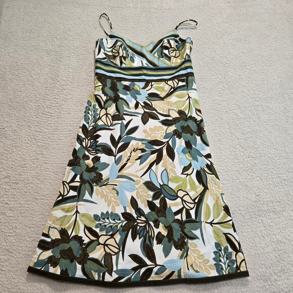 Ann Taylor Floral Print A-line Sleeveless Sundress Size 4 Garden Girl - Picture 1 of 13
